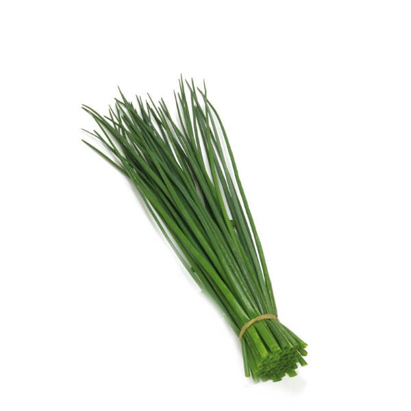 Fresh Kenya herb chives in a 0.1 kg pack, with vibrant green, slender stalks ideal for garnishing and cooking.
