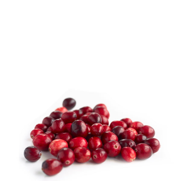 Fresh red cranberries from Holland in a 0.25 kg pack, shown in a clear image highlighting their vibrant color and plump texture.
