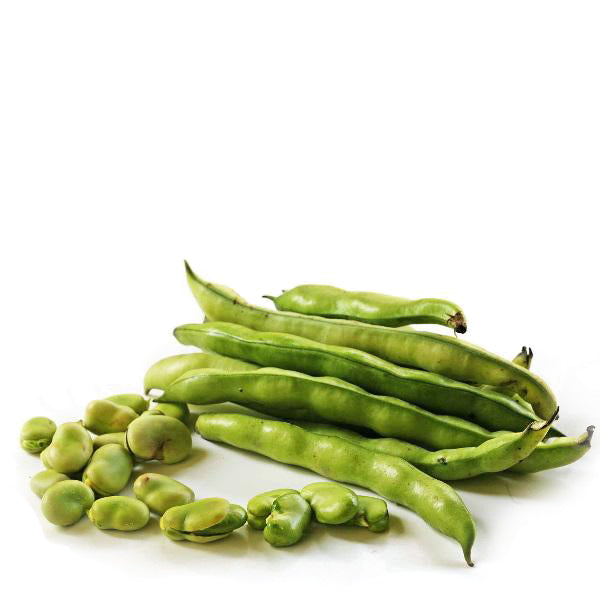 Fresh broad fava beans in a 1 kg pack from Local Market, showcasing vibrant green vegetable beans.