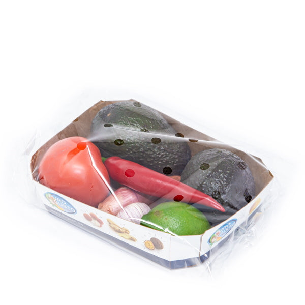 Holland guacamole ingredients mix, ready-to-prepare vegetable pack with fresh spices and herbs for making guacamole.