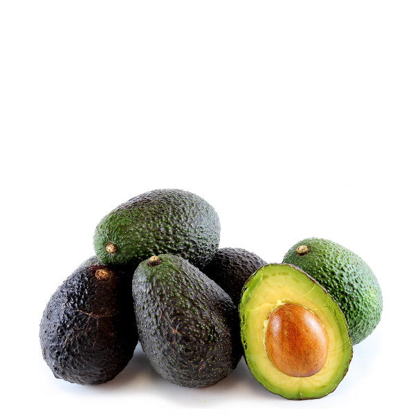 Fresh Hass avocados in a 3.8 kg carton by Sharbatly, showcasing ripe green fruit in a sturdy cardboard box.