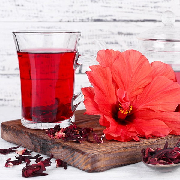 Fresh hibiscus roselle flowers in a 0.250 kg pack, vibrant red herb for teas and herbal remedies, from Local Market.