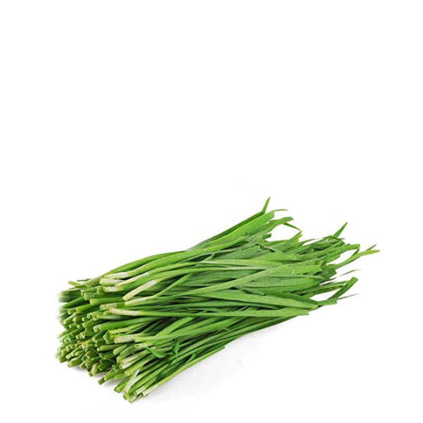 Fresh leek leaves bunch from Local Market, 0.1 kg, vibrant green vegetable with long leaves ideal for cooking and garnishing.