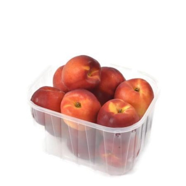 Fresh nectarines inside a 1 kg pack from Sharbatly, showcasing vibrant orange skin and juicy flesh.