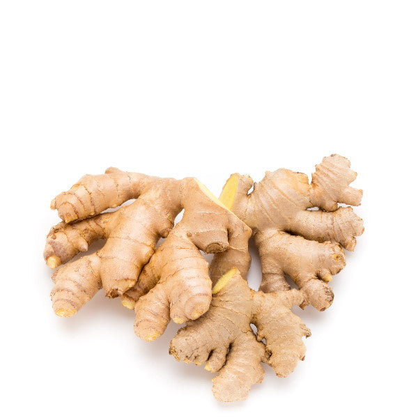 Organic ginger herb in a 0.454 kg pack from USA, fresh and natural with knobby roots and earthy appearance.