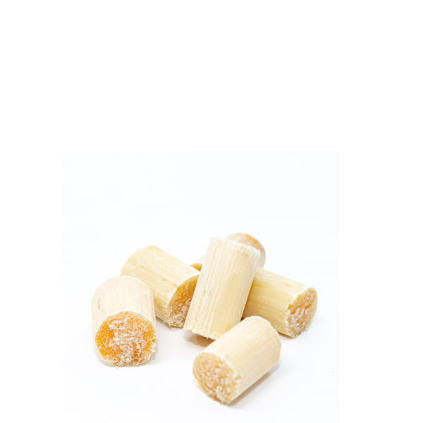 Peeled sugarcane vegetable from Local Market, 0.25 kg net, showing fresh, fibrous sugarcane pieces ready for consumption
