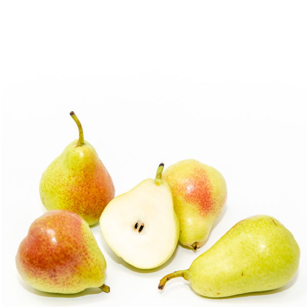Fresh Pears Rosemarie from Sharbatly, 1 kg pack, showcasing ripe, juicy pears with smooth yellow skin.