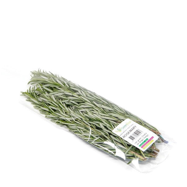 Fresh rosemary herb bunch from Kenya, 0.10 kg, with vibrant green sprigs and woody stems on a clean background.