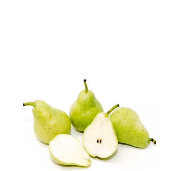 Fresh Pears Sempre from Sharbatly, 1 kg pack, showcasing ripe, juicy pears arranged in a basket.