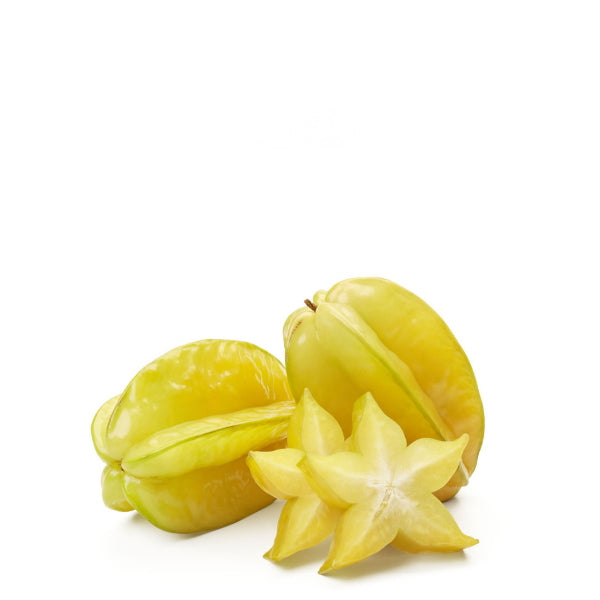 Fresh starfruit from Holland in a 400g pack, vibrant yellow and green tropical fruit with star-shaped slices.