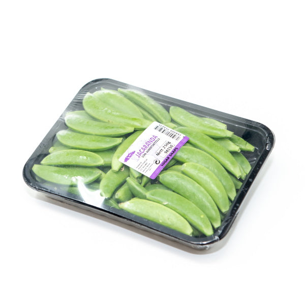 Fresh Kenya sugar snap peas in a 0.250 pack, string-less vegetable pods with bright green color and crisp texture.