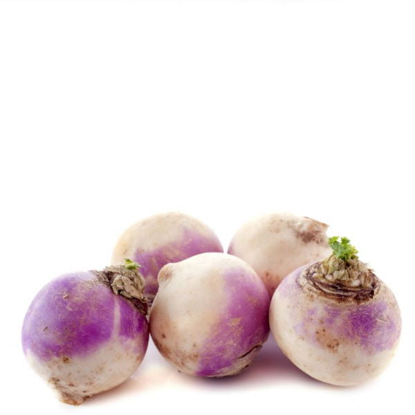 Fresh purple-top turnips from Local Market, 2 kg pack, showing vibrant purple and white root vegetables ready for cooking.