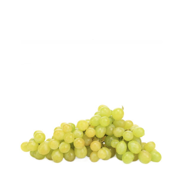 White seedless grapes from Sharbatly, fresh and plump, displayed in a 4.5 kg carton.