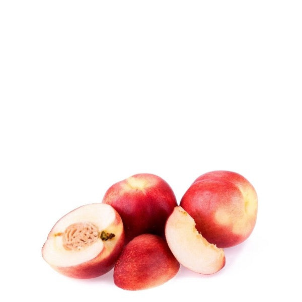 Fresh white nectarines in a 1 kg pack from Local Market, showcasing ripe, juicy fruit with smooth skin.