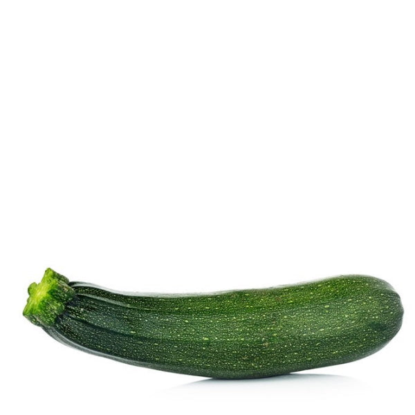 Extra-large green zucchini vegetable from Holland, fresh European squash, single piece with smooth skin and vibrant color.
